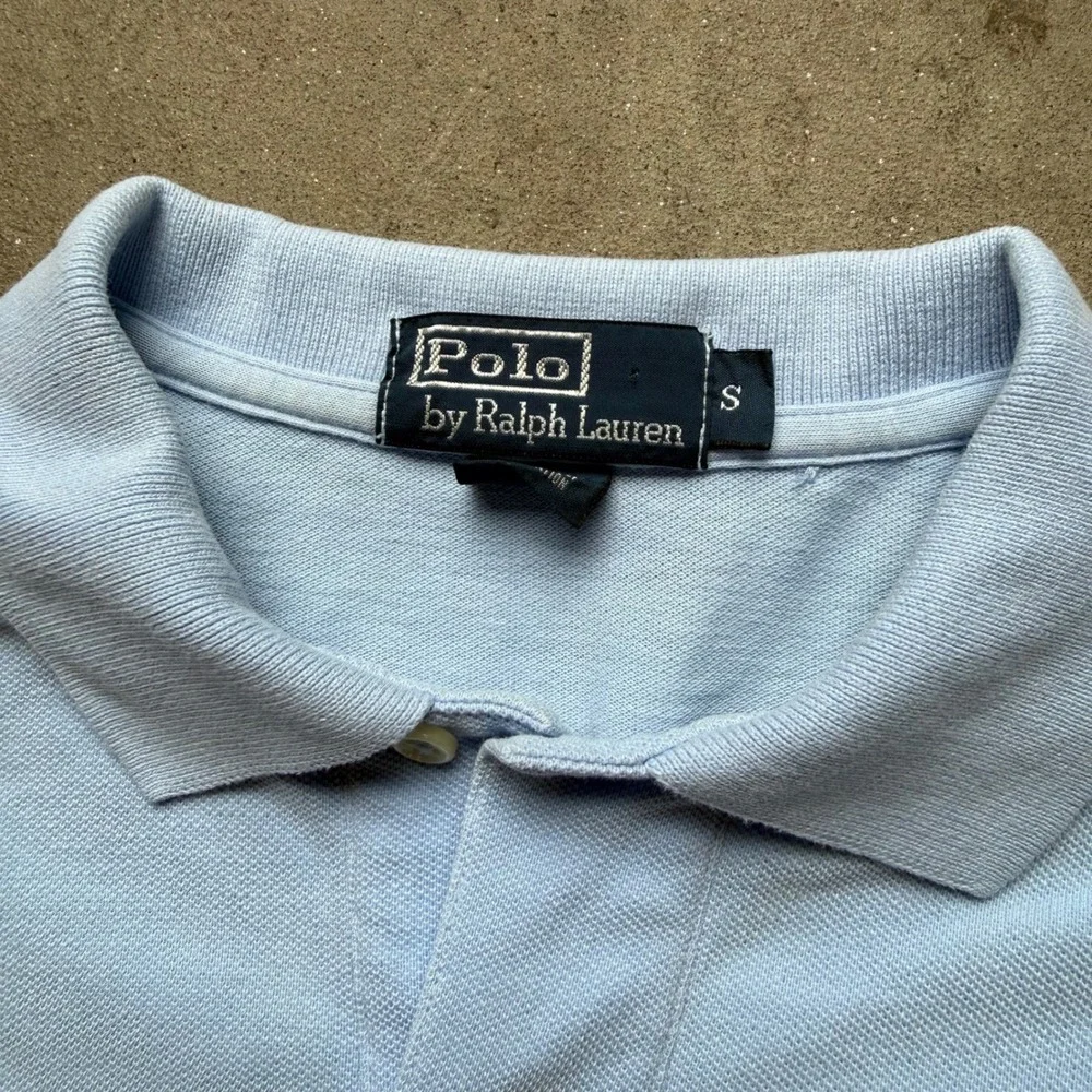 Polo Ralph Lauren Mens Light Blue Golf Embroidery Polo Shirt Small